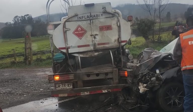 Accidente vehícular en Paillaco deja un lesionado
