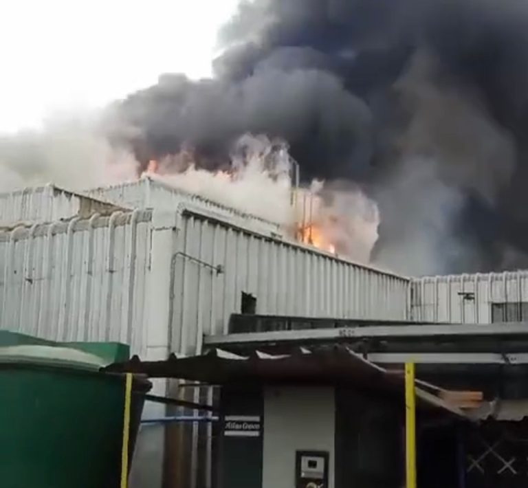 Incendio en planta industrial de Chile Panel movilizó a bomberos de La Unión