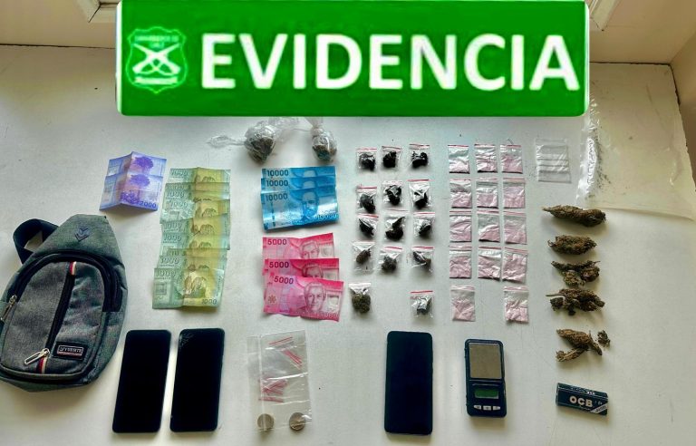 Dos detenidos por tráfico de drogas en Paillaco