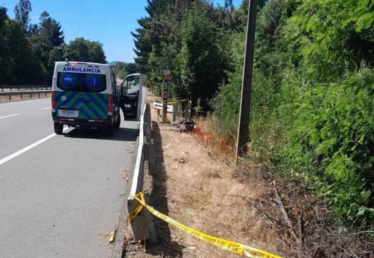 Motociclista de 24 años fallece en trágico accidente en la Ruta 5 Sur