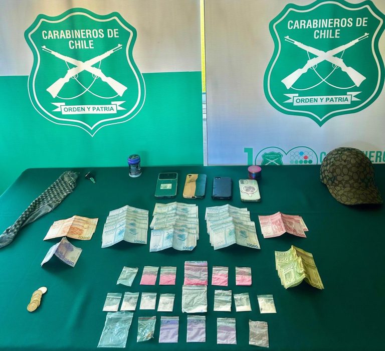 Carabineros detiene a tres sujetos por tráfico de drogas en Paillaco