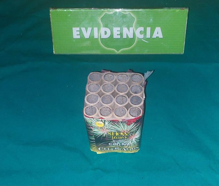 Carabineros detiene a hombre por uso de fuegos artificiales en Paillaco