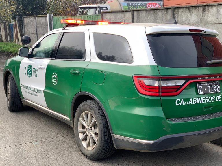 Carabineros de La Unión detiene a ciudadano argentino por violento robo a domicilio