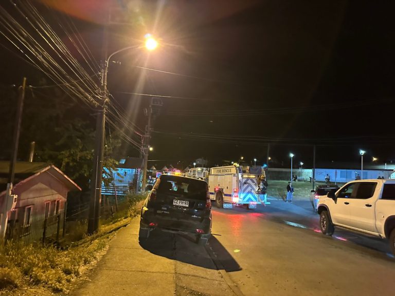 Incendio afecta a food truck en avenida Caupolicán