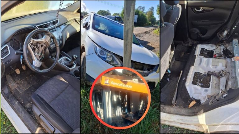 Hallan en Valdivia vehículo usado en asalto frustrado al BancoEstado de Mariquina