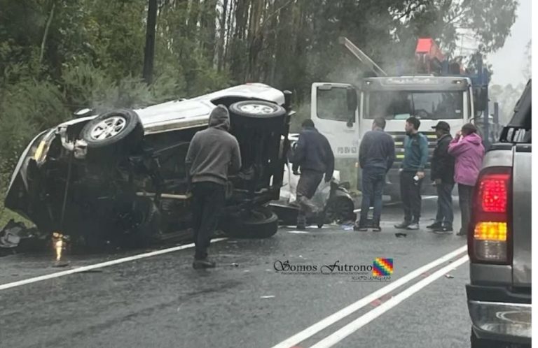 Operativo en la Cuesta el Cero tras violento choque en ruta Paillaco–Valdivia