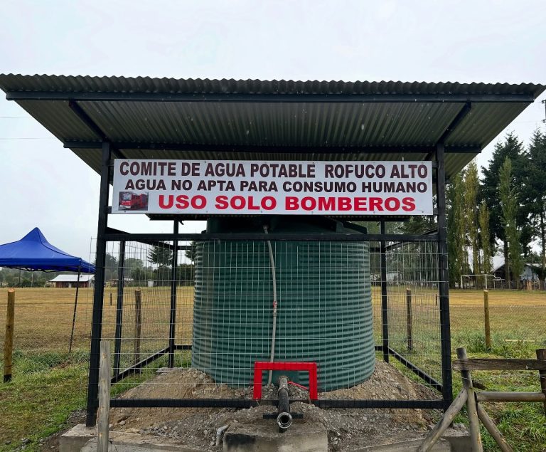 APR de Rofuco Alto financia estanque de 10 mil litros para emergencias