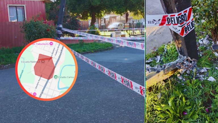 Corte de energía en la Población Radimadi tras choque de vehículo contra poste de luz