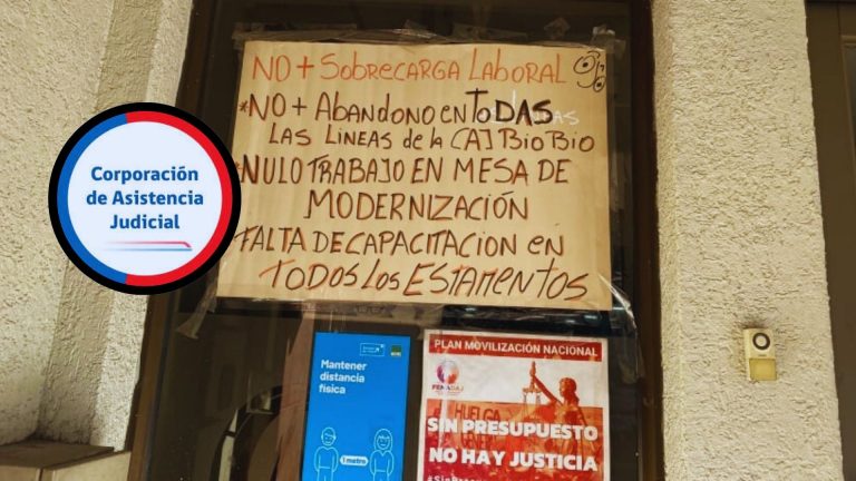 Trabajadores de Corporaciones de Asistencia Judiciales de Chile anuncian paro nacional