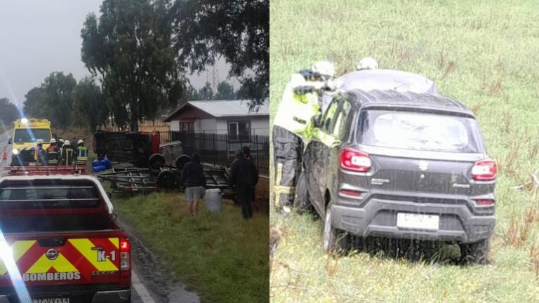 Bomberos de Paillaco atendió dos accidentes vehiculares en sectores rurales este domingo