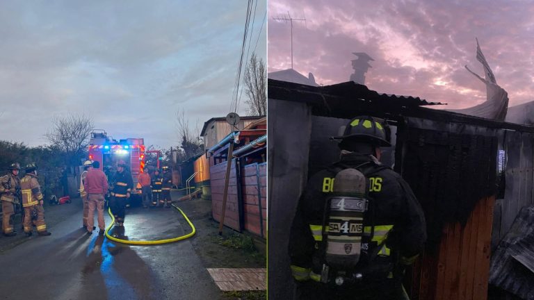 Incendio afectó vivienda en población Irene Daiber