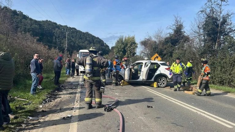 Grave accidente en Ruta Valdivia–Paillaco deja múltiples lesionados