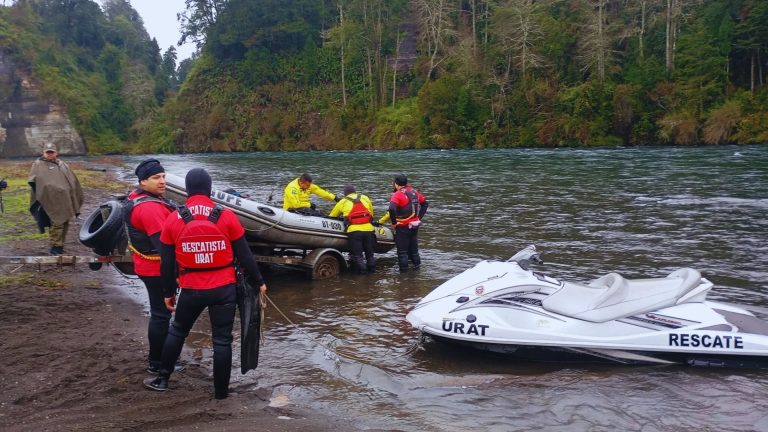 Quinto día de intensa búsqueda de hombre desaparecido en el río Pilmaiquén