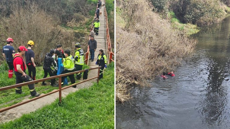 Hombre rescatado tras caer al río Damas en Osorno