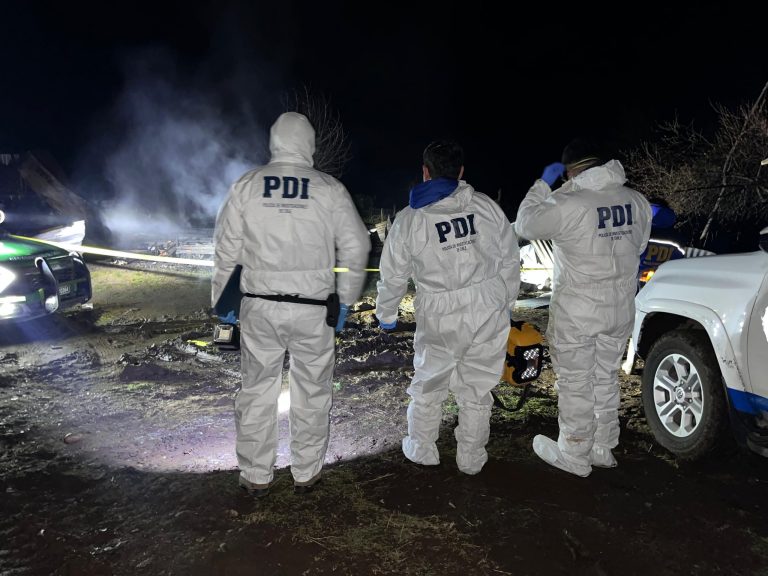 Fiscalía y PDI investigan incendio en Panguipulli que dejó un adulto mayor fallecido