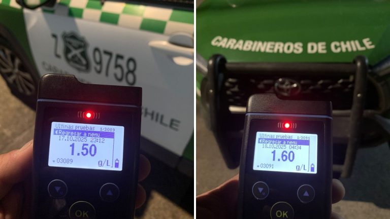 Dos conductores detenidos por conducir ebrios durante la madrugada en Paillaco