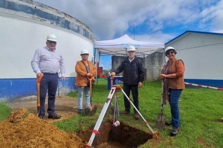 Colocan primera piedra en obras de construcción de nueva planta elevadora de agua potable en La Unión
