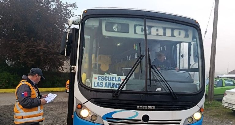 Realizan primer operativo de narcotest a choferes del transporte público de Valdivia