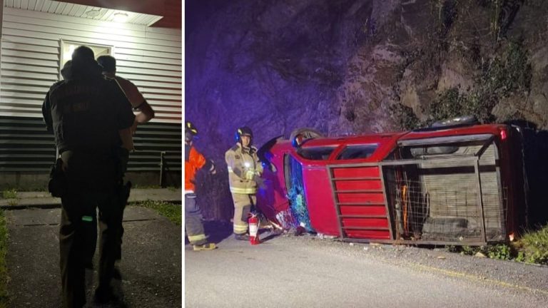 Detienen a conductor ebrio que volcó camioneta en Panguipulli tras chocar y huir