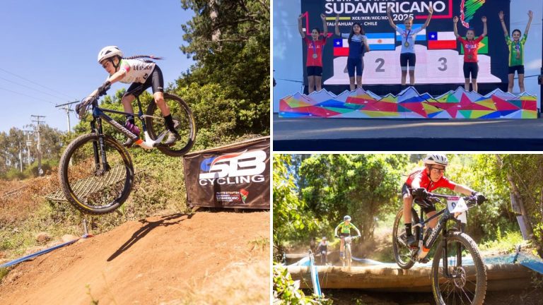 Joven riobuenina deslumbra en el Sudamericano de Mountain Bike y lleva a Chile al podio continental