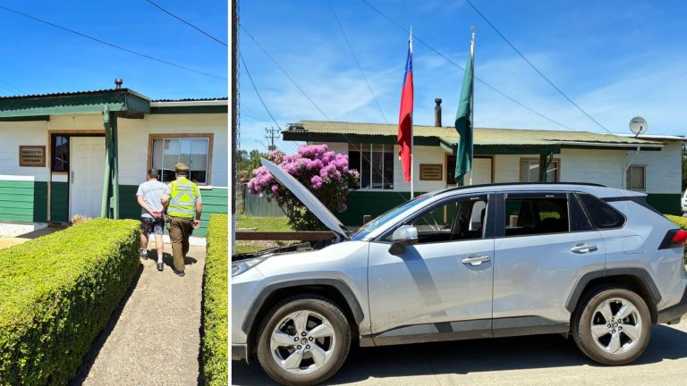 Carabineros detiene a tres sujetos en Paillaco con vehículo robado y documentación adulterada