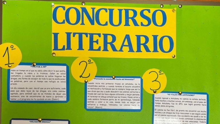 Jóvenes de la Comunidad Terapéutica Antulemu reflexionan sobre su proceso de recuperación en concurso literario