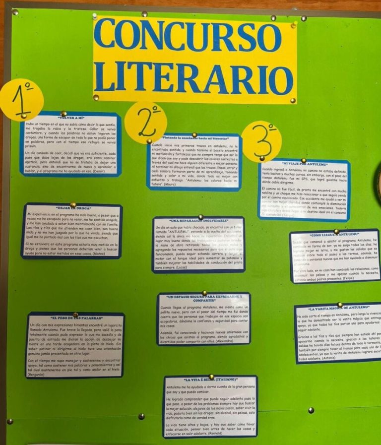 Concurso Literario en la Comunidad Terapéutica Antulemu de Rio Bueno: Jóvenes Reflexionan sobre su proceso de Recuperación en el mes de la Salud Mental