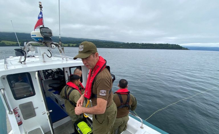 Amplio despliegue en Lago Panguipulli por desaparición de hombre de 33 años
