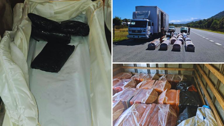 Incautan más 4 kilos de marihuana ocultos en urnas al interior de un camión en Palena
