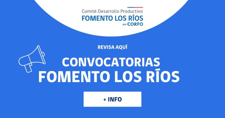 Convocatorias Fomento Los Ríos: Apertura programa Redes 2026 Ventanilla Abierta