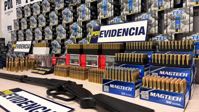 PDI detiene a cuatro personas e incauta más de 11 mil cartuchos en la provincia de Osorno